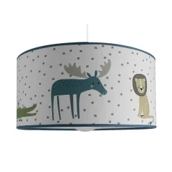 Clearance Suspension ANIMALS ON THE PLANET multicolore 19 x 39 cm - Enfant Déco Enfant|Luminaires Enfant