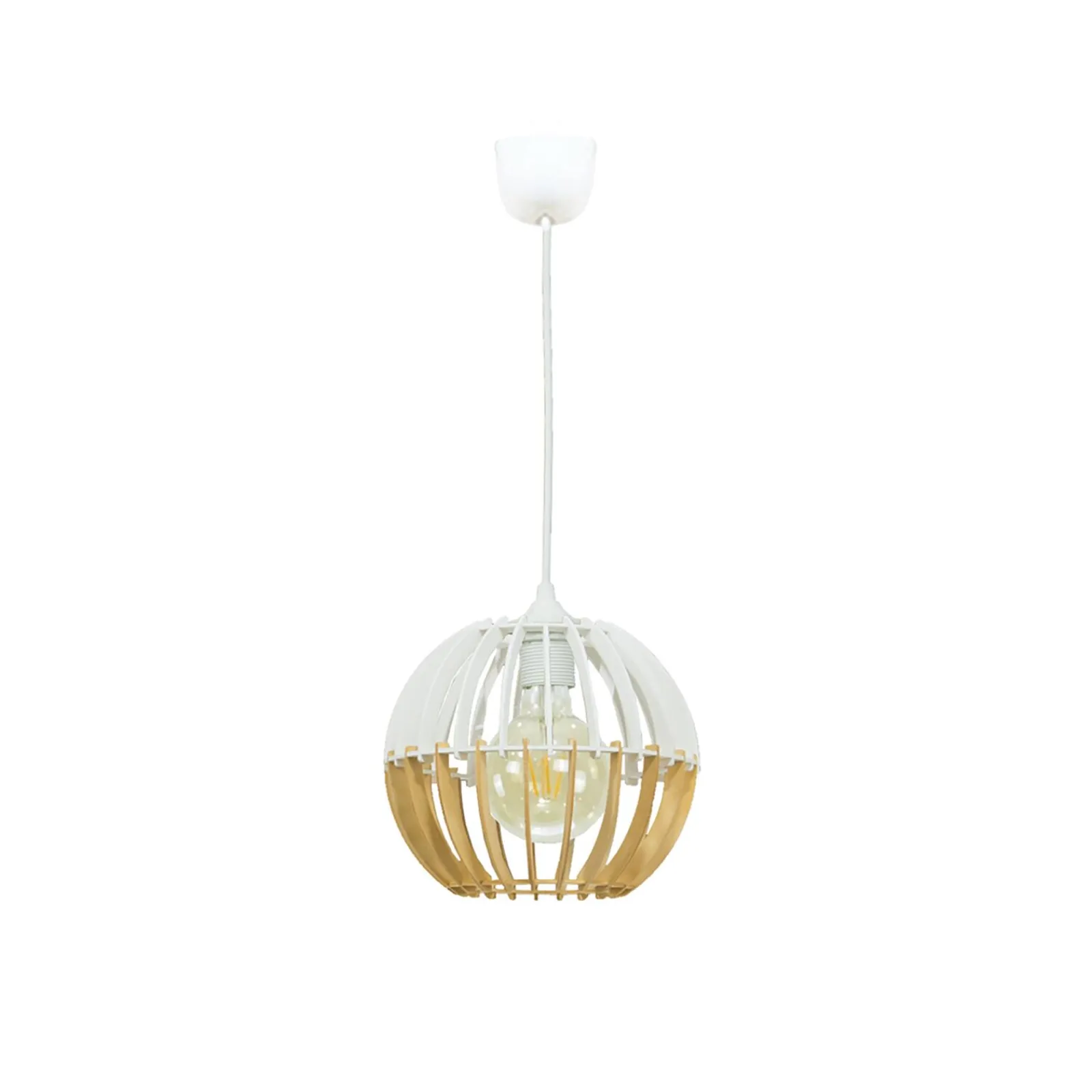 Outlet Suspension COBLENCE coloris blanc et naturel 18,5 x 21 cm - 4MURS Suspensions