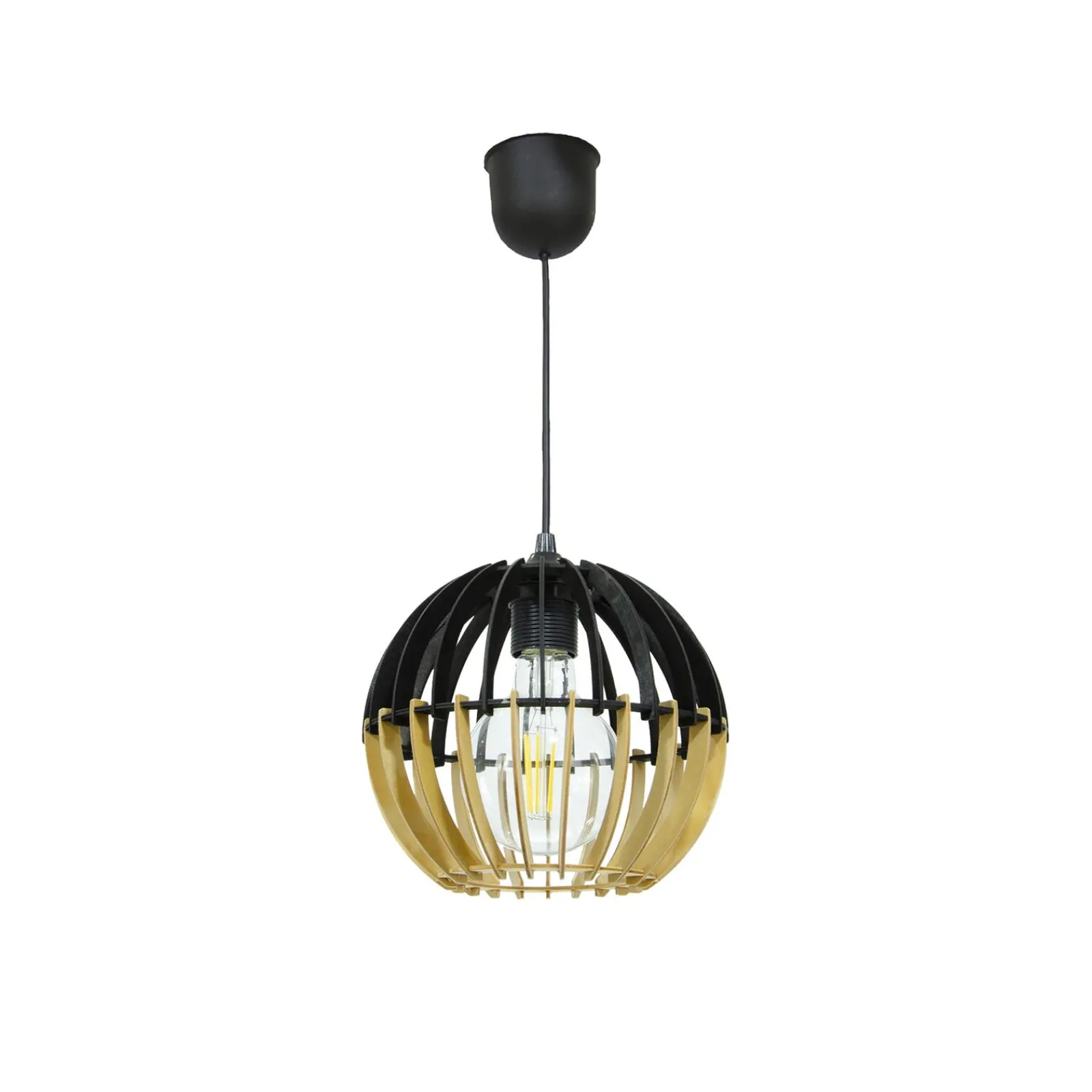 Outlet Suspension COBLENCE coloris noir et naturel 18,5 x 21 cm - 4MURS Suspensions