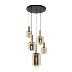 Clearance Suspension JOANET transparent et doré 180 x 71 cm diamètre 71 cm Suspensions
