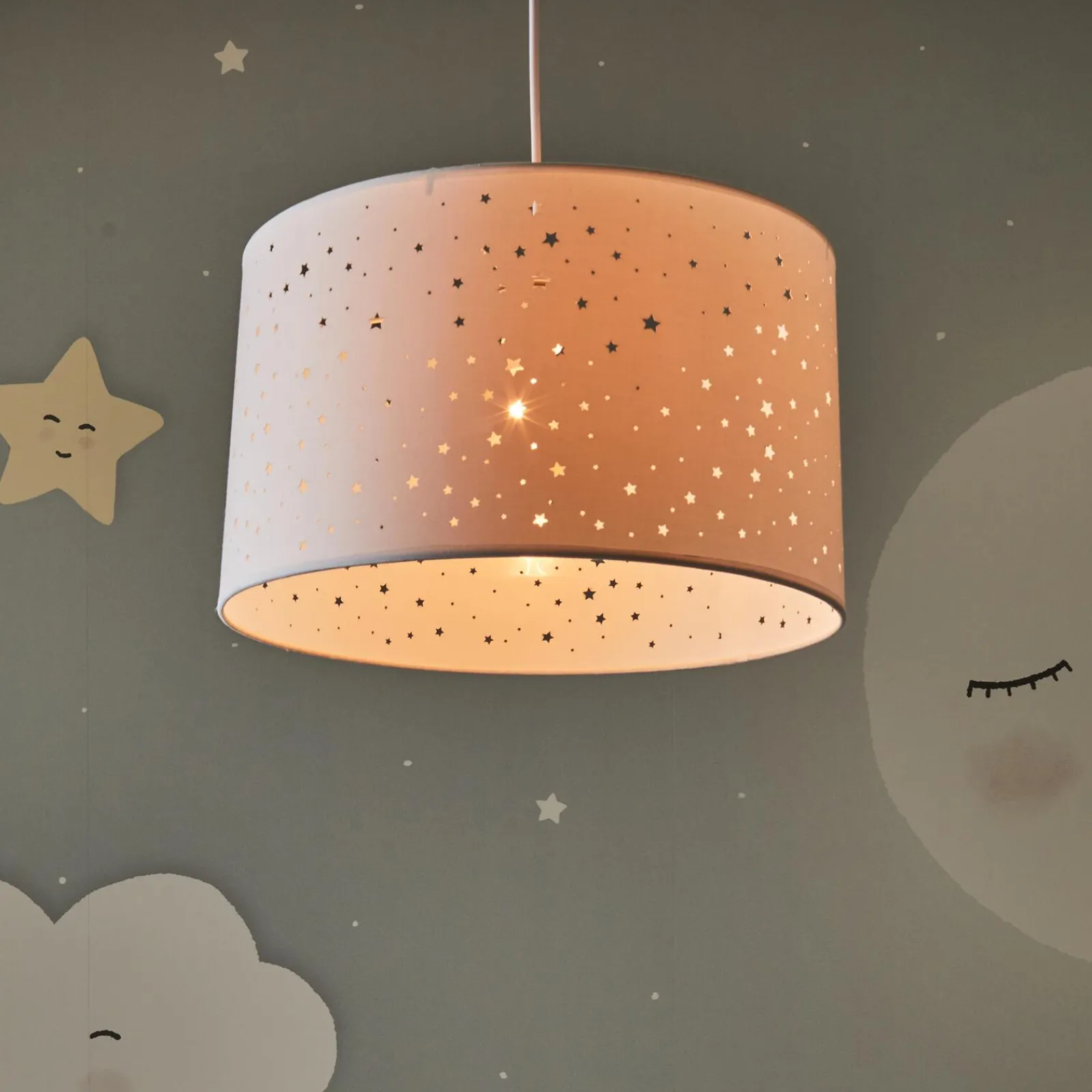 Sale Suspension STARS coloris blanc 23 x 40 cm - 4MURS Enfant Luminaires Enfant|Suspensions