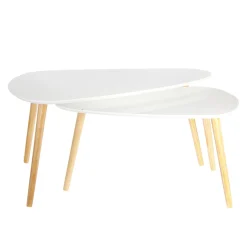 Sale Table basse JANSSON coloris blanc 39,5 x 39,5 cm - 4MURS Tables