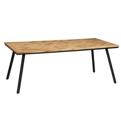 Outlet Table de salle à manger FARROW Teck naturel 100 x 220 cm - Tables