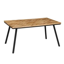 Discount Table de salle à manger FARROW Teck naturel 90 x 150 cm - Tables