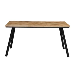 Discount Table de salle à manger FARROW Teck naturel 90 x 150 cm - Tables
