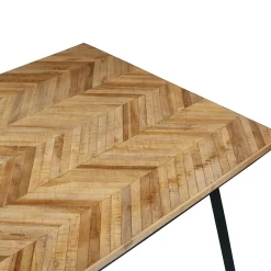 Hot Table de salle à manger FARROW Teck naturel 90 x 180 cm - Tables