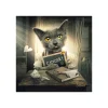 Outlet Tableau BINET CHAT CANCRE coloris noir - 4MURS Tableaux Et Affiches