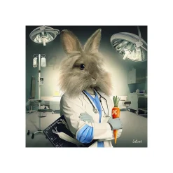 Online Tableau BINET LAPIN INFIRMIER coloris noir - 4MURS Tableaux Et Affiches