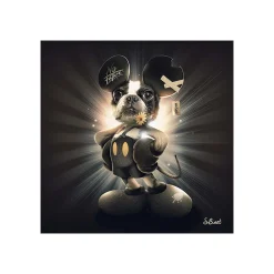 Best Tableau BINET MICKEY CHIEN coloris noir - 4MURS Tableaux Et Affiches