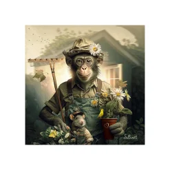 Fashion Tableau BINET SINGE-JARDINIER coloris noir - 4MURS Tableaux Et Affiches