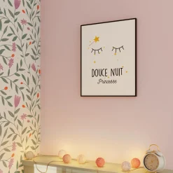 Clearance Tableau DOUCE NUIT PRINCESSE coloris blanc - 4MURS Enfant Déco Murale Enfant|Tableaux Et Affiches