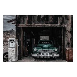 Hot Tableau en verre GREEN CAR coloris gris - 4MURS Tableaux Et Affiches
