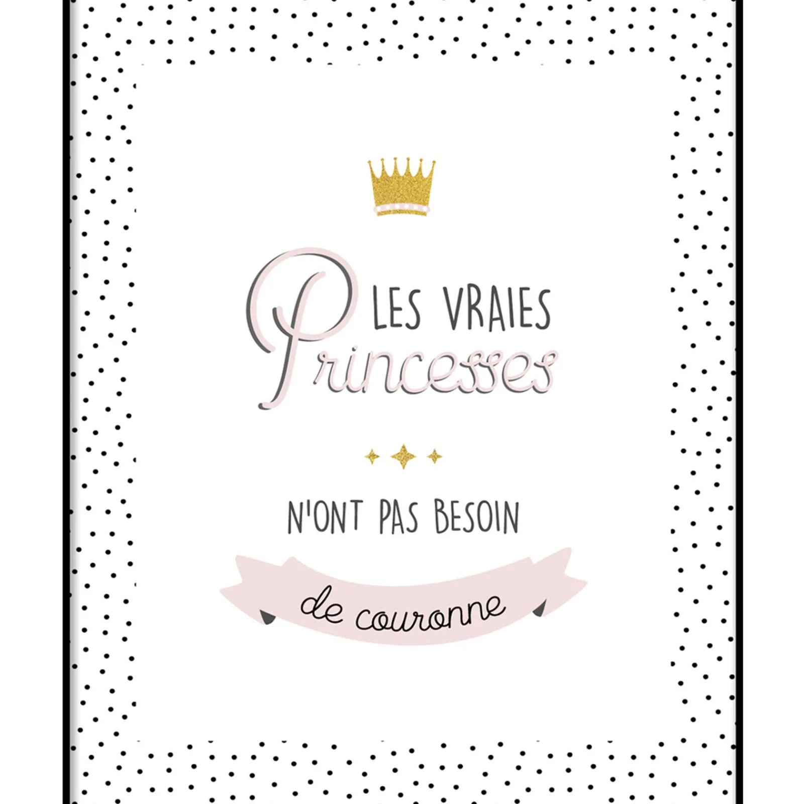 Sale Tableau PRINCESSE coloris blanc - 4MURS Enfant Déco Murale Enfant|Tableaux Et Affiches