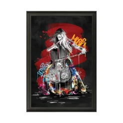 Clearance Tableau ROMARIC LA VIOLONCELLISTE coloris noir - 4MURS Tableaux Et Affiches