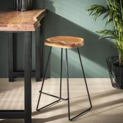 Fashion Tabouret de plan de travail MILEY coloris acacia - 4MURS Chaises Et Tabourets
