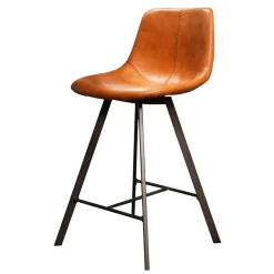Best Tabouret de plan de travail ZIGGY coloris cognac - 4MURS Chaises Et Tabourets