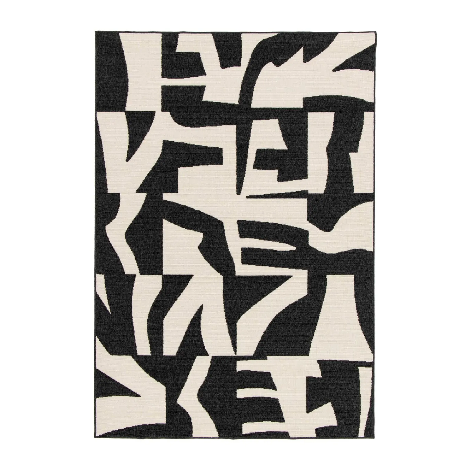 Clearance Tapis extérieur ATO coloris noir/beige 120 x 170 cm - 4MURS Tapis