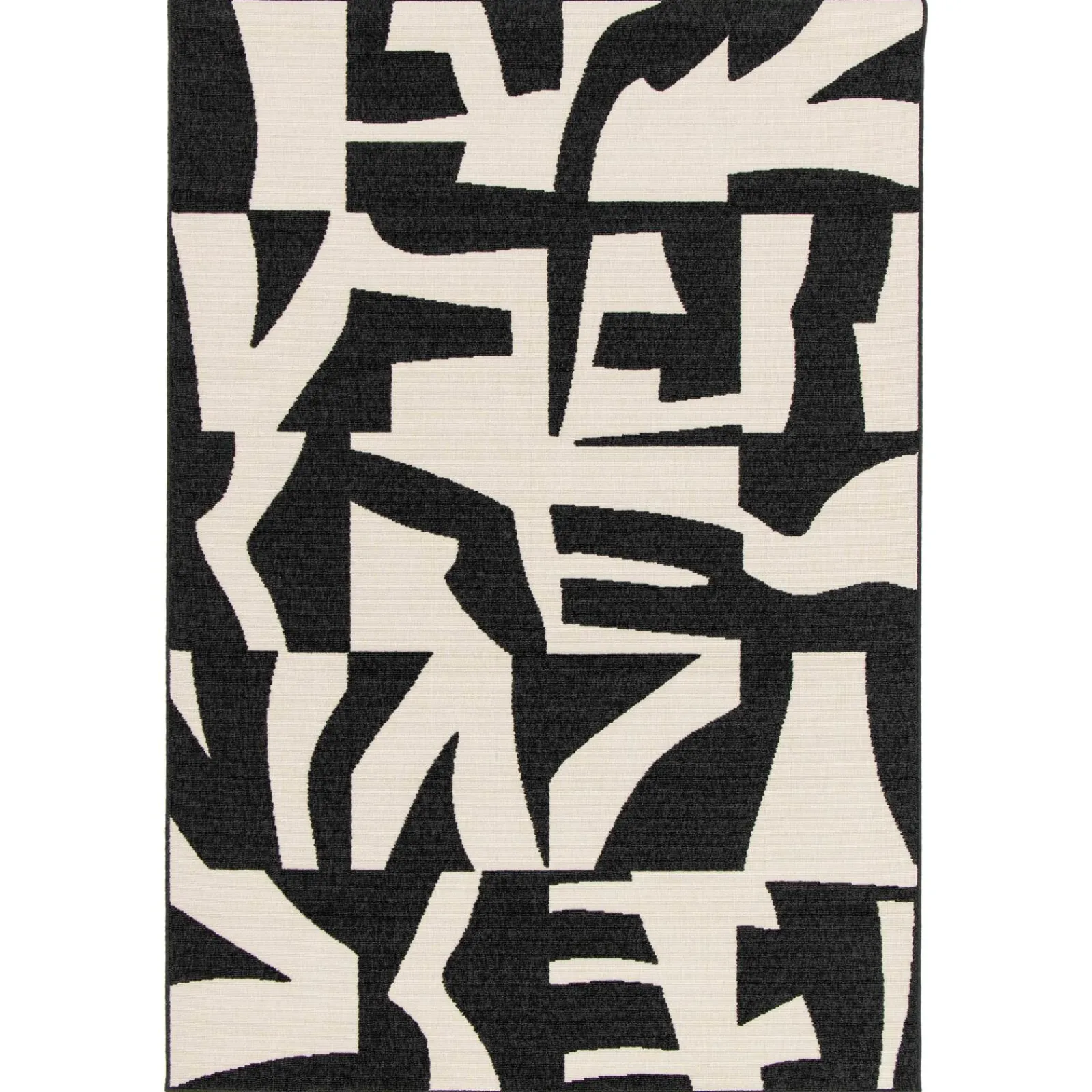 Outlet Tapis extérieur ATO coloris noir/beige 160 x 230 cm - 4MURS Tapis