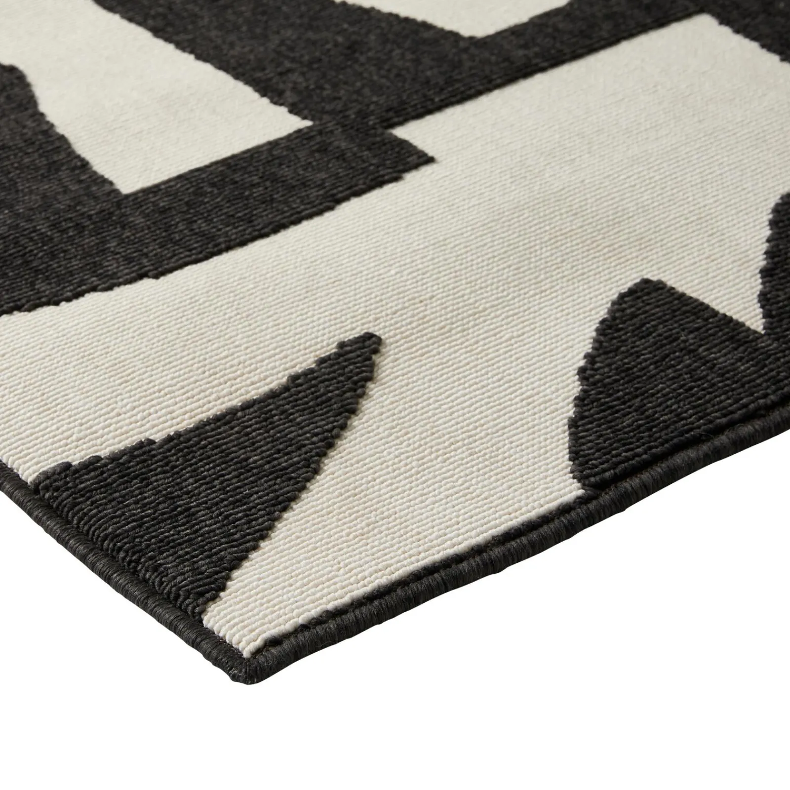 Outlet Tapis extérieur ATO coloris noir/beige 160 x 230 cm - 4MURS Tapis