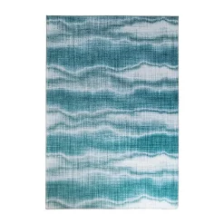 Outlet Tapis extérieur SILA coloris bleu turquoise 120 x 160 cm - 4MURS Tapis