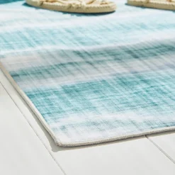 Outlet Tapis extérieur SILA coloris bleu turquoise 120 x 160 cm - 4MURS Tapis