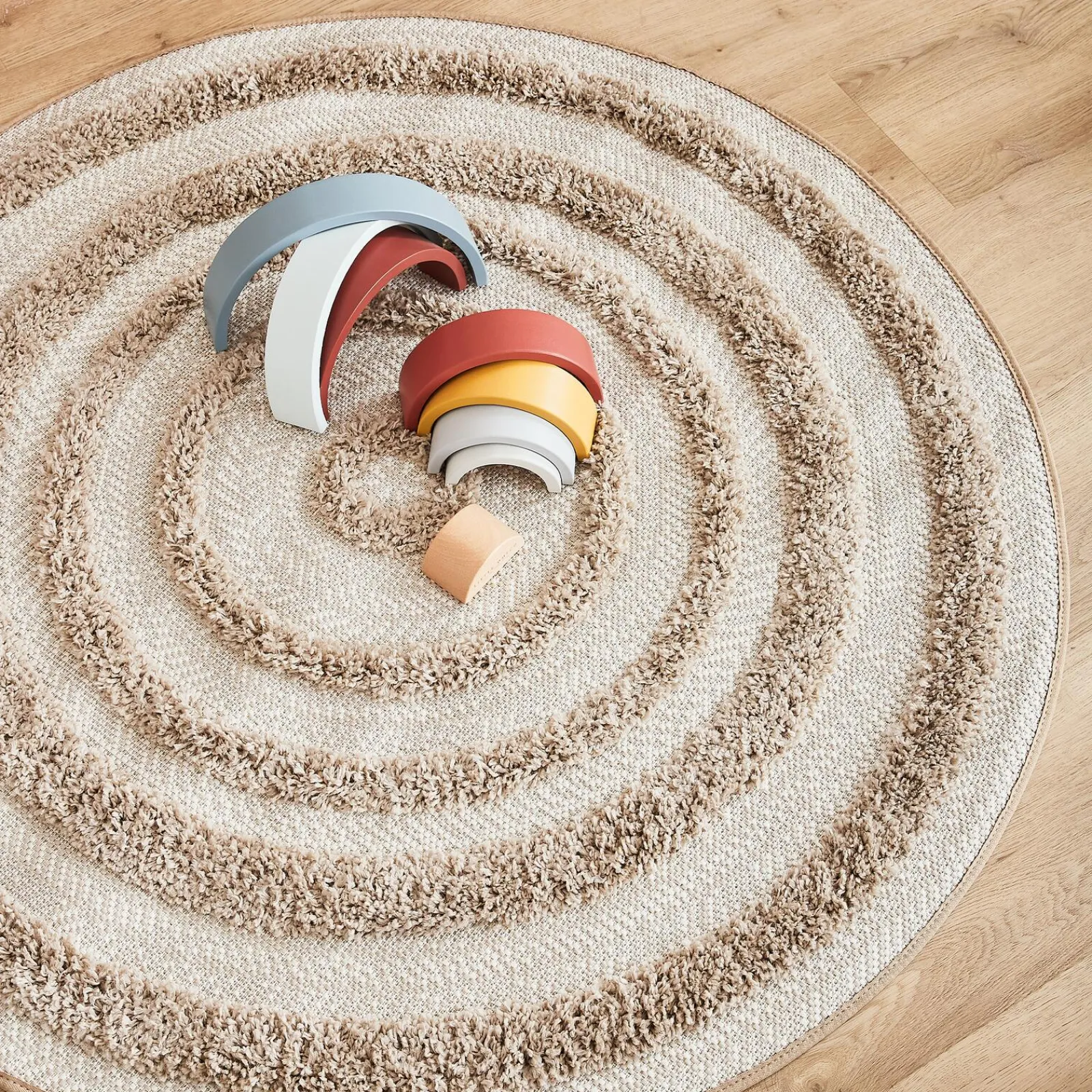 Hot Tapis JONAS coloris beige naturel - 4MURS Enfant Textile De Maison Enfant|Tapis