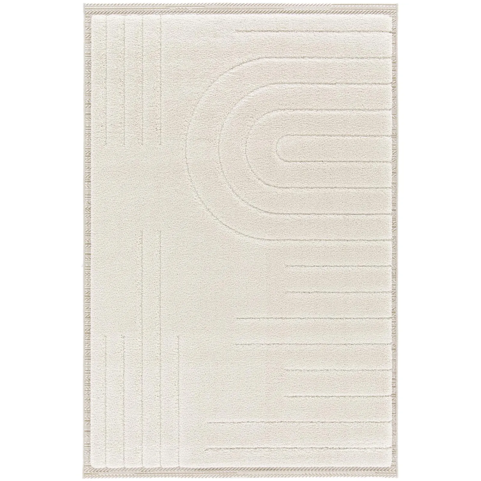 Hot Tapis MANSOUR coloris blanc 160 x 230 cm - 4MURS Tapis