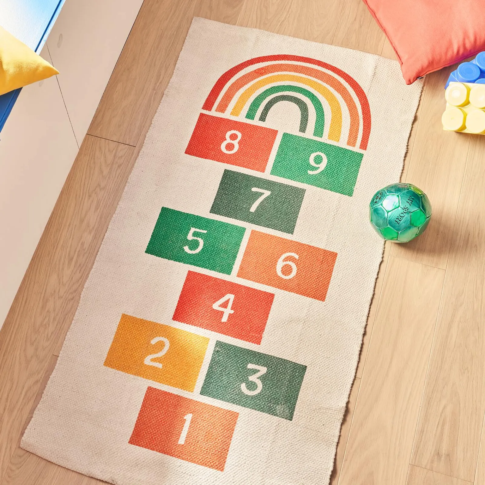 Outlet Tapis MARELLE coloris multicolore 60 x 120 cm - 4MURS Enfant Textile De Maison Enfant|Tapis