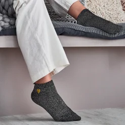 Online Chaussettes LUREX ET COEUR coloris gris - 4MURS Vêtements