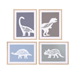 Hot Toile peinte encadrée DINOSAURE 40 x 30 cm - 4MURS Enfant Déco Murale Enfant|Tableaux Et Affiches