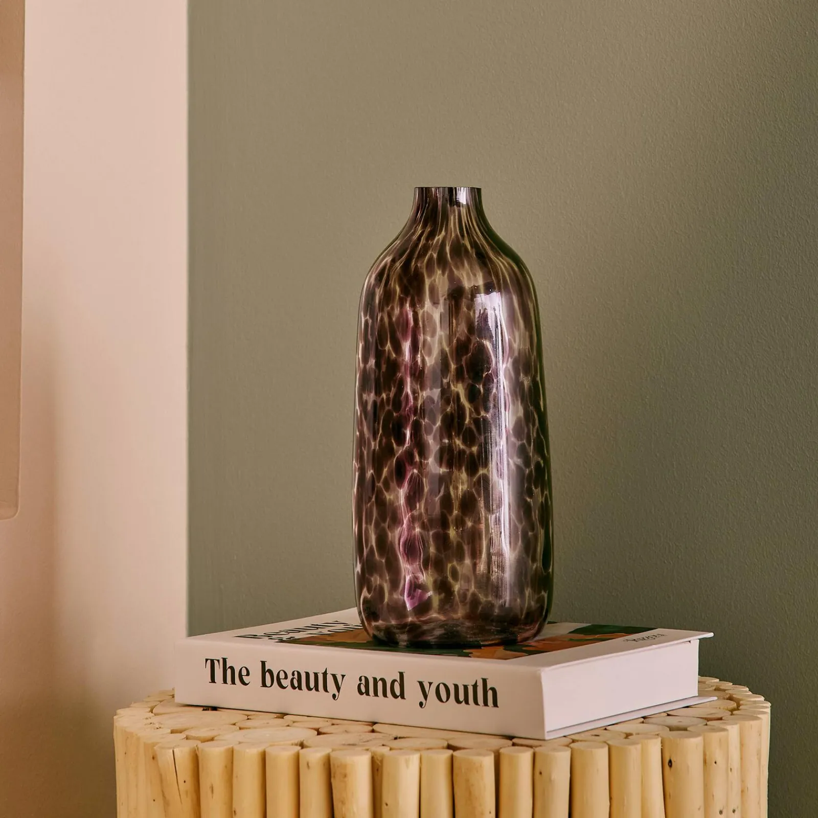 New Vase GUEPARD coloris brun diamètre 11 cm - 4MURS Objets Déco
