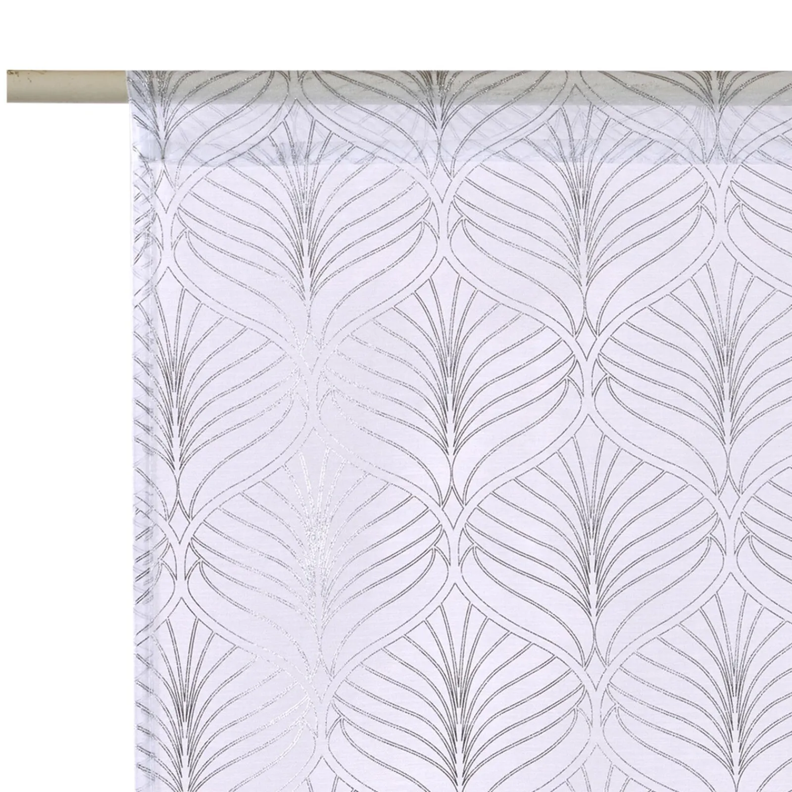 Fashion Vitrage ANAYA coloris argent 60 x 120 cm - 4MURS Voilages, Vitrages, Stores Et Accessoires|Rideaux