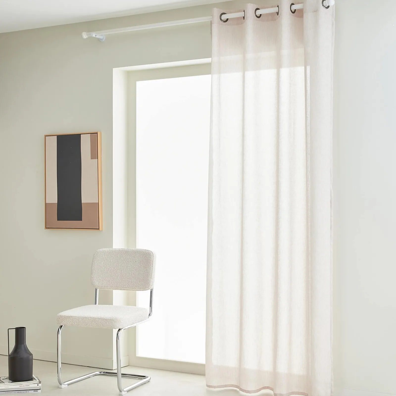 Outlet Voilage ADONIS coloris écru 140 x 240 cm - 4MURS Voilages, Vitrages, Stores Et Accessoires|Rideaux