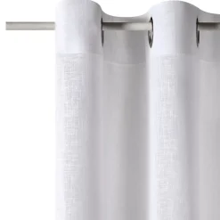 New Voilage ASPECT LIN coloris blanc 145 x 260 cm - 4MURS Voilages, Vitrages, Stores Et Accessoires|Rideaux