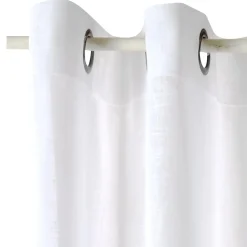 Sale Voilage ASPECT LIN coloris blanc 240 x 260 cm - 4MURS Voilages, Vitrages, Stores Et Accessoires|Rideaux