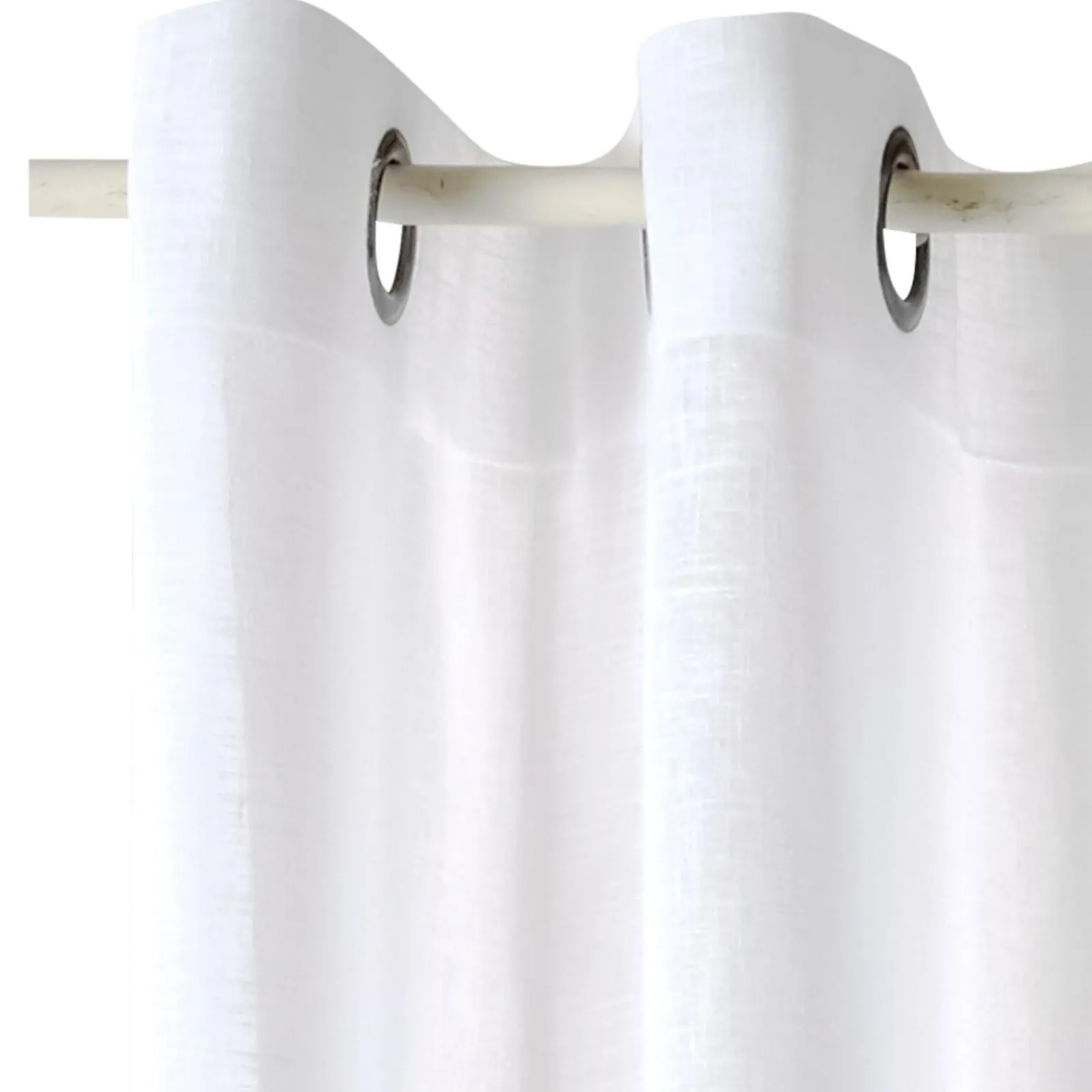 Sale Voilage ASPECT LIN coloris blanc 240 x 260 cm - 4MURS Voilages, Vitrages, Stores Et Accessoires|Rideaux