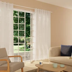 Fashion Voilage CALVI coloris blanc 240 x 260 cm - 4MURS Voilages, Vitrages, Stores Et Accessoires|Rideaux