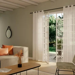 Hot Voilage COLORS coloris blanc 140 x 260 cm - 4MURS Enfant Textile De Maison Enfant|Voilages, Vitrages, Stores Et Accessoires