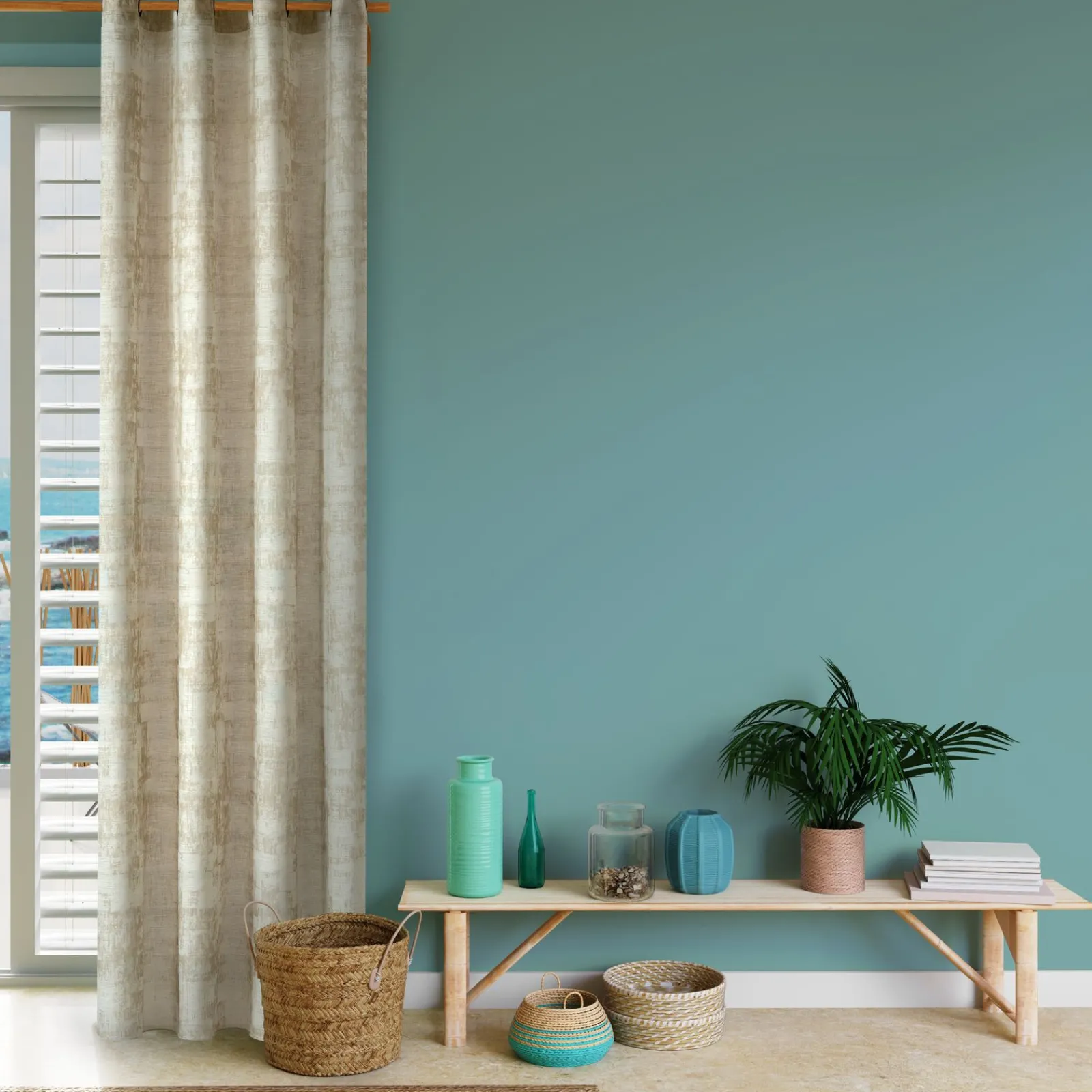 Sale Voilage CYRILLE coloris beige 140 x 275 cm - 4MURS Voilages, Vitrages, Stores Et Accessoires|Rideaux