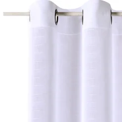 Outlet Voilage FLOT BLEU coloris blanc 145 x 240 cm - 4MURS Voilages, Vitrages, Stores Et Accessoires|Rideaux