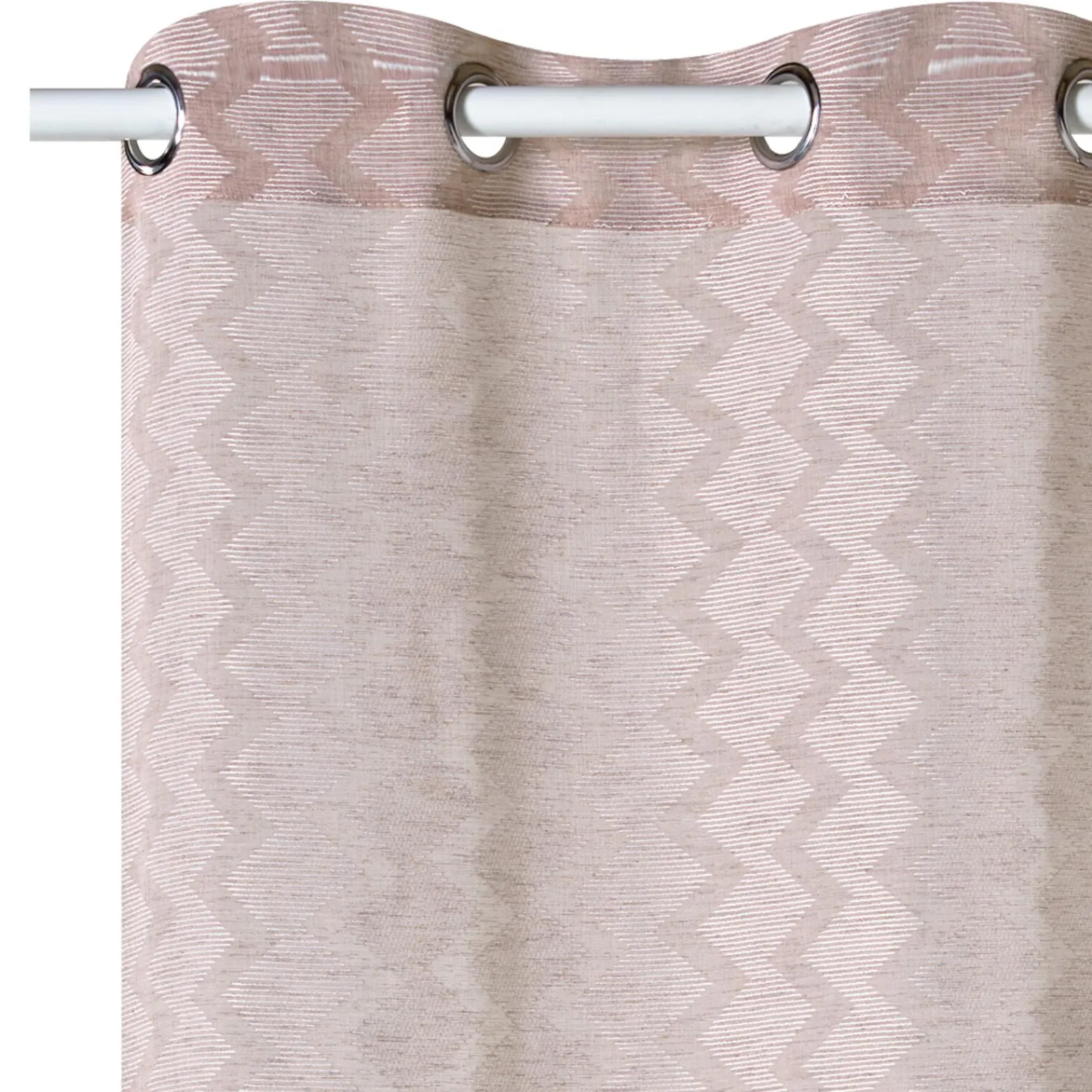 Hot Voilage GHARDAIA coloris beige rosé 140 x 240 cm - 4MURS Voilages, Vitrages, Stores Et Accessoires|Rideaux