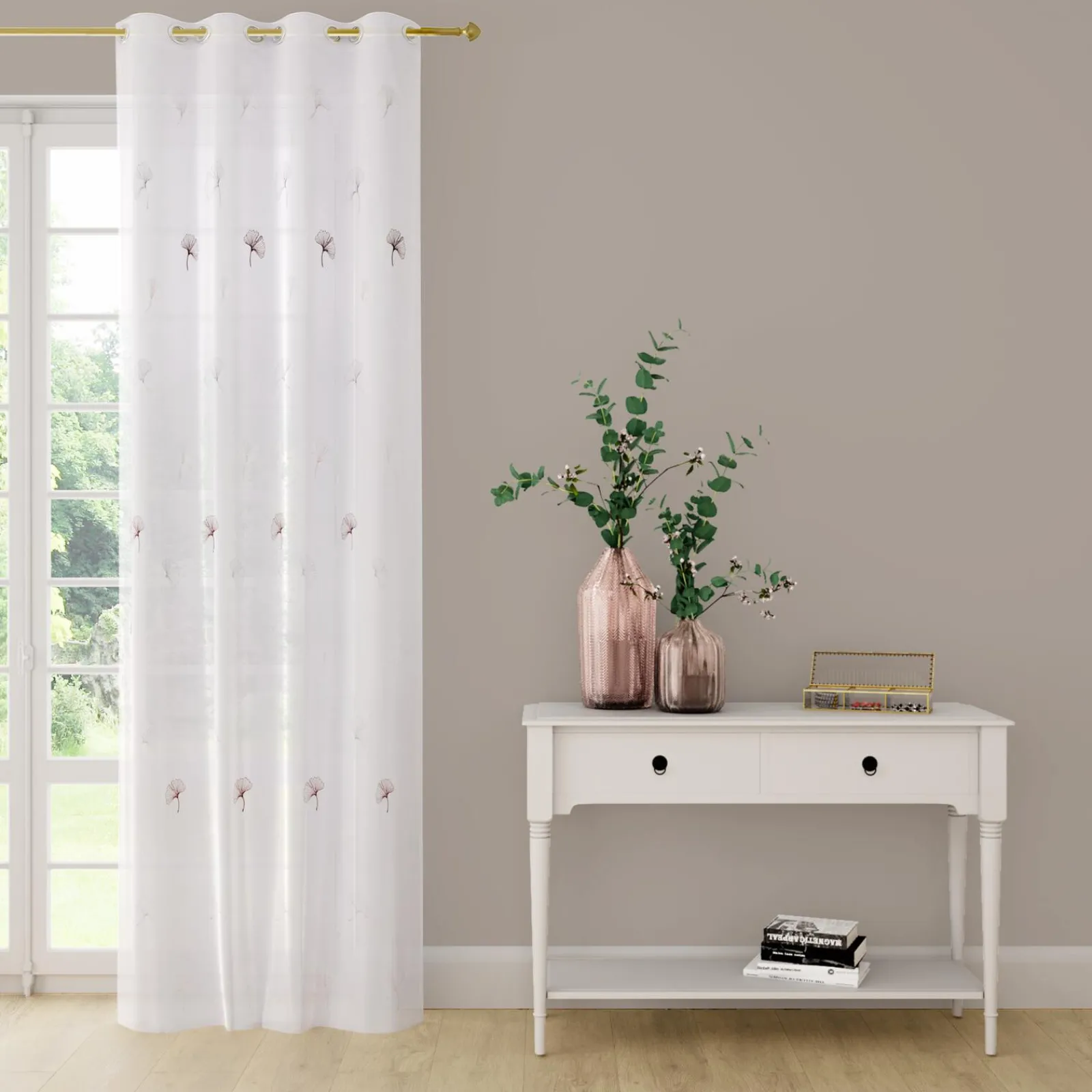 Fashion Voilage ICHO coloris garance 140 x 260 cm - 4MURS Voilages, Vitrages, Stores Et Accessoires|Rideaux