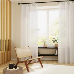 Online Voilage IRIBE coloris blanc 140 x 240 cm - 4MURS Voilages, Vitrages, Stores Et Accessoires|Rideaux
