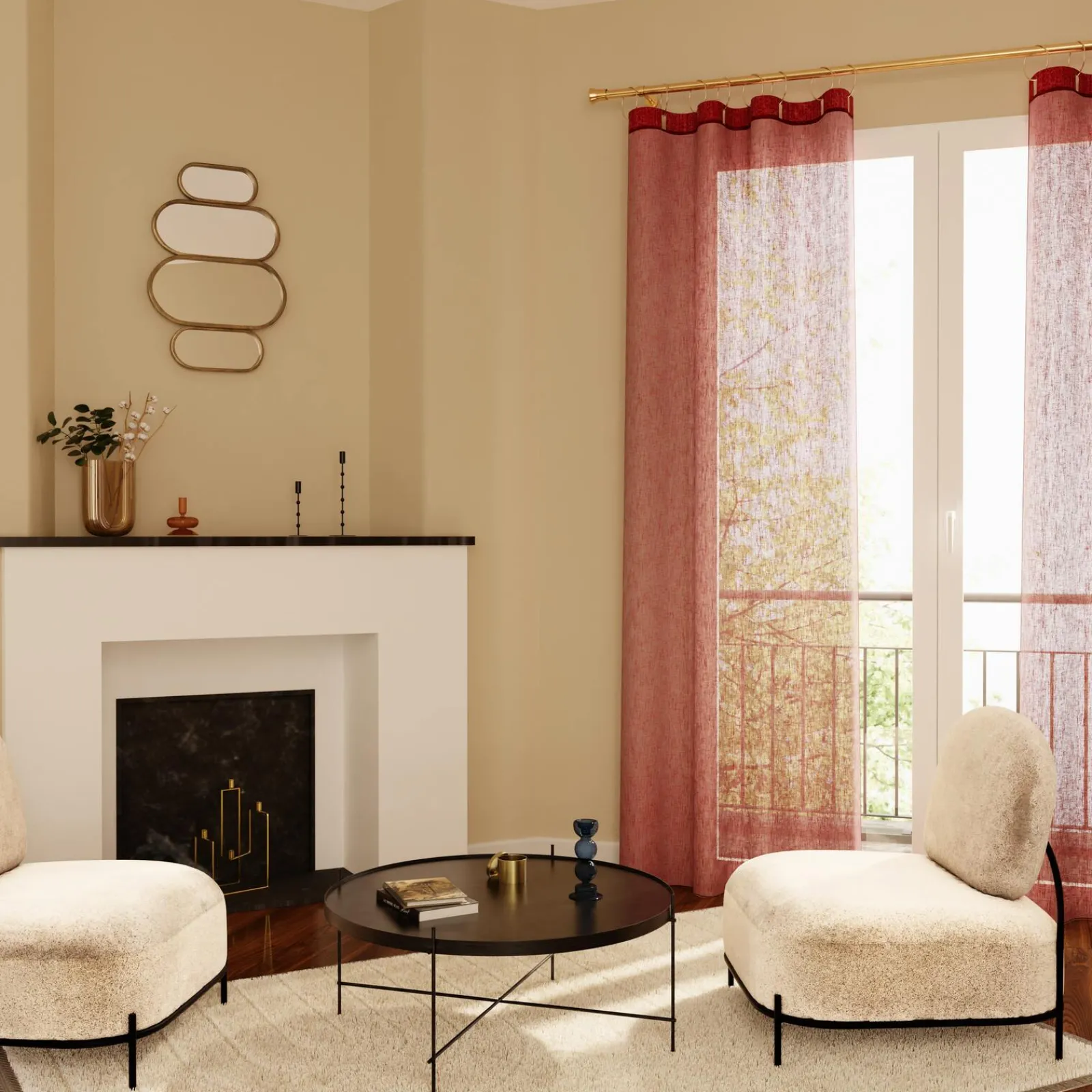 Best Voilage IRIBE coloris marsala 140 x 240 cm - 4MURS Voilages, Vitrages, Stores Et Accessoires|Rideaux