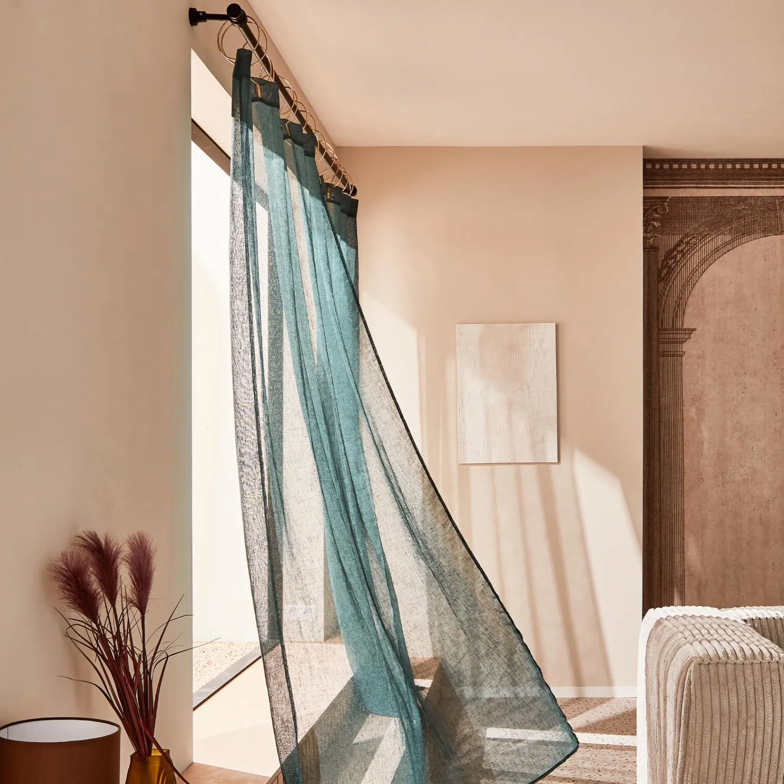 Clearance Voilage IRIBE coloris émeraude 140 x 240 cm - 4MURS Voilages, Vitrages, Stores Et Accessoires|Rideaux