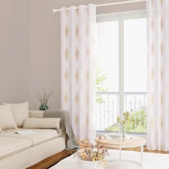 Online Voilage JIHY coloris ocre 140 x 240 cm - 4MURS Voilages, Vitrages, Stores Et Accessoires|Rideaux