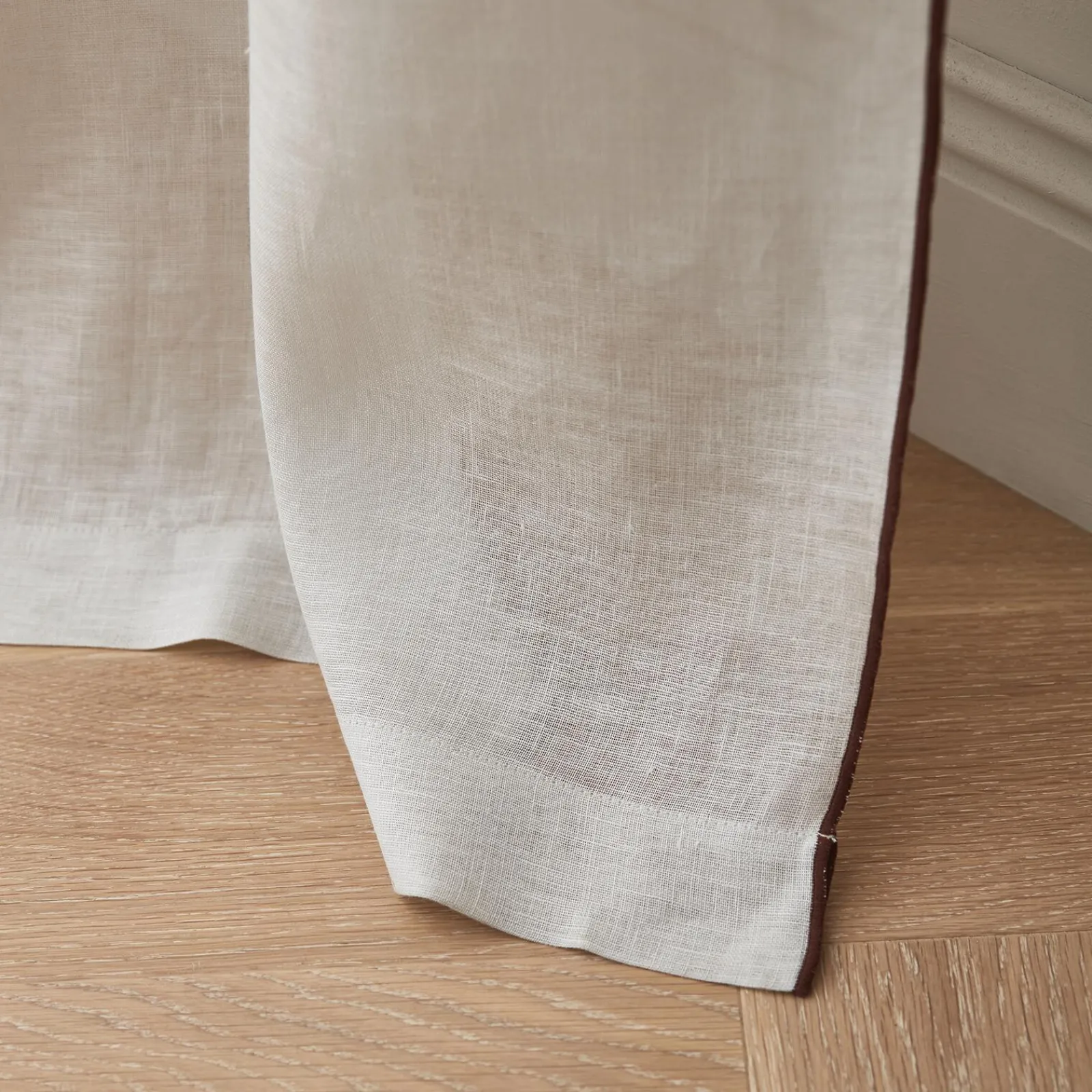 Discount Voilage Lin ECCI coloris terracotta 140 x 280 cm - 4MURS Voilages, Vitrages, Stores Et Accessoires|Rideaux