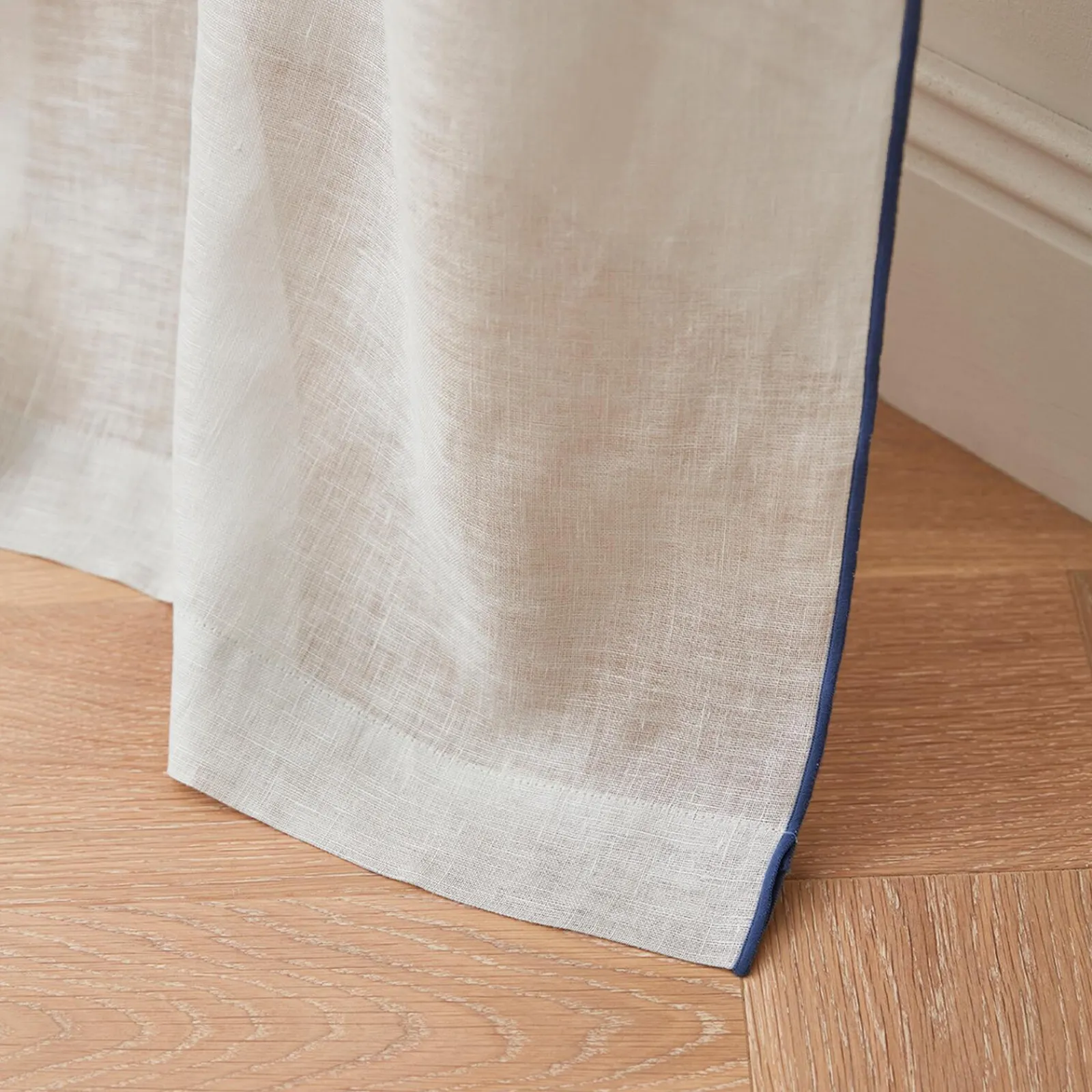 Sale Voilage Lin ECCI coloris indigo 140 x 280 cm - 4MURS Voilages, Vitrages, Stores Et Accessoires|Rideaux
