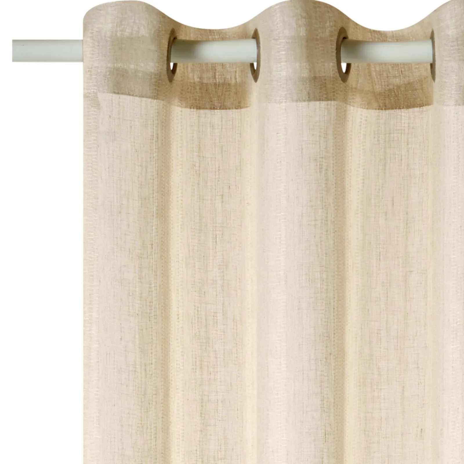 Best Voilage Lin GHIANA coloris beige 140 x 260 cm - 4MURS Voilages, Vitrages, Stores Et Accessoires|Rideaux