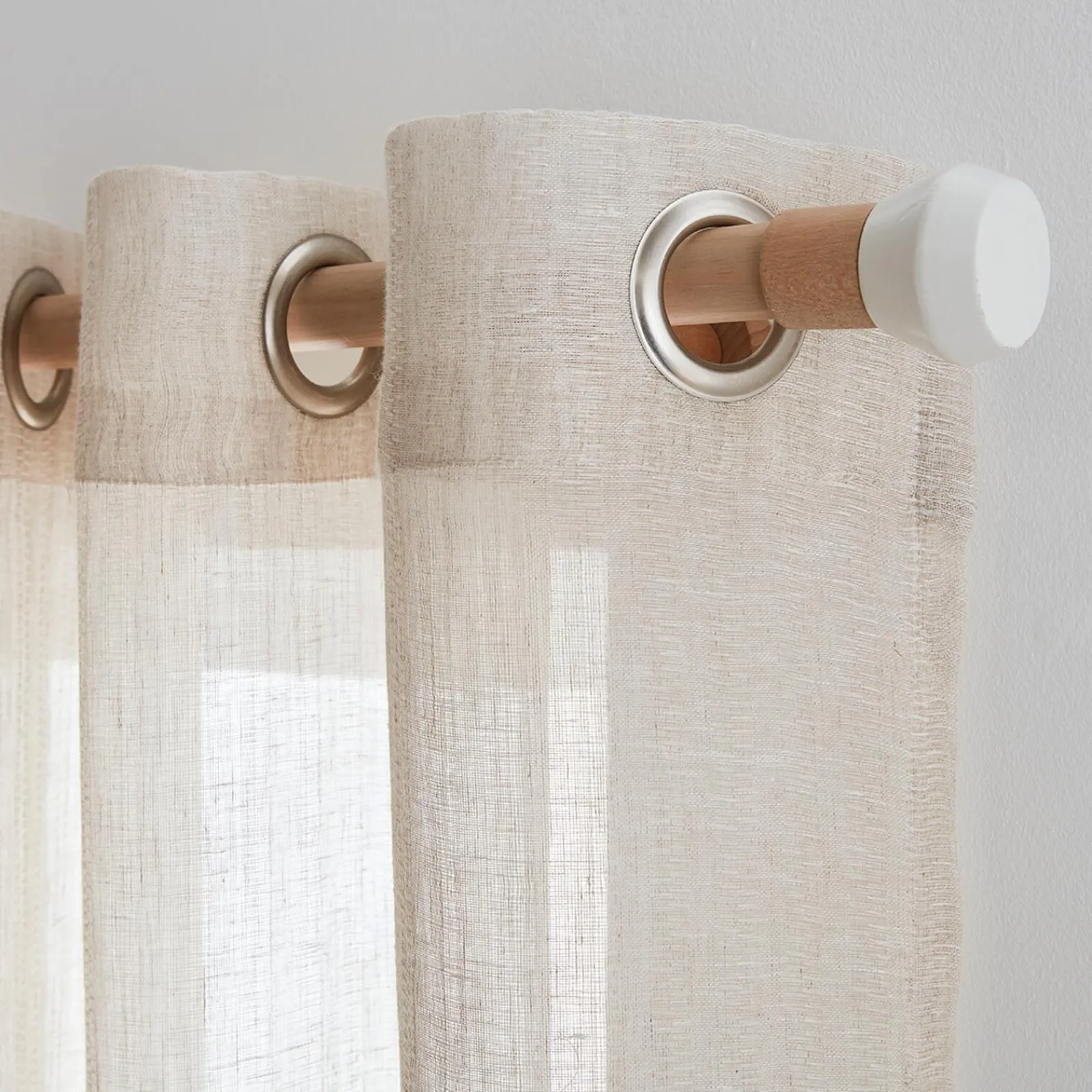 Best Voilage Lin GHIANA coloris beige 140 x 260 cm - 4MURS Voilages, Vitrages, Stores Et Accessoires|Rideaux